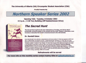 The Sacred Hunt Northern Speaker Series 2022